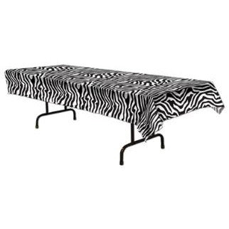 Zebra Print Table Cover, 1 Per Pack