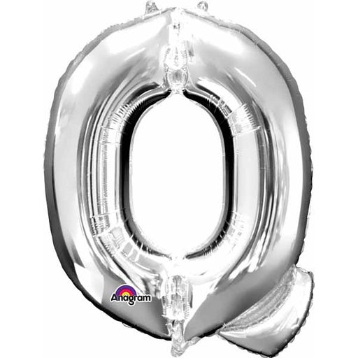 16 Inch Silver Letter Q Foil Balloon