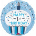 Boy's 1st Birthday Cupcake Holographic Foil Balloon, 18 Inch