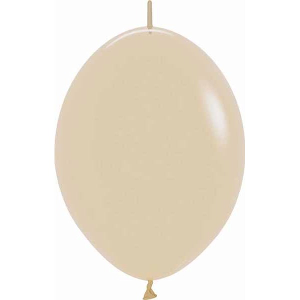 Sempertex White Sand 6-Inch Link-O-Loon Latex Balloons, 50 Count