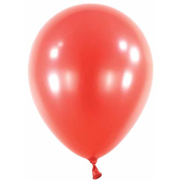 Apple Red Metallic 11 Inch Latex Balloons, 100 Count