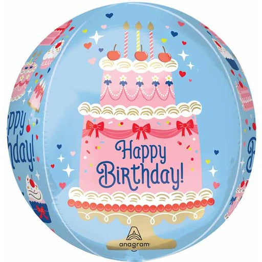 Cherries on Top Happy Birthday Orbz XL Foil Balloon