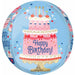 Cherries on Top Happy Birthday Orbz XL Foil Balloon
