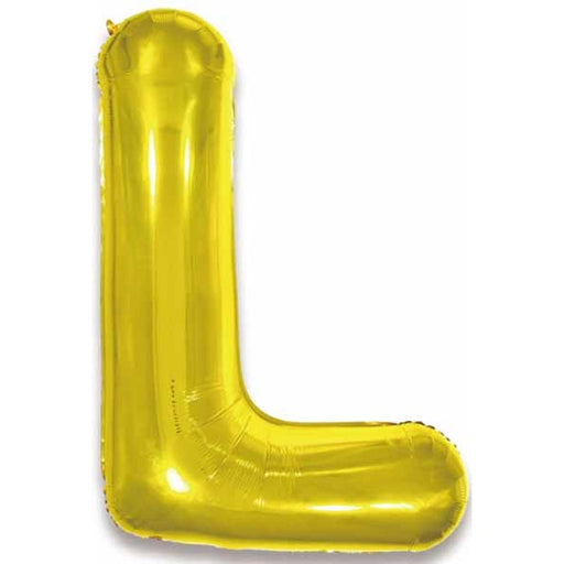 34-Inch Gold Letter L Foil Balloon