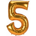 52-Inch Gold Number 5 Balloon
