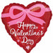 Coquette Bows 18-Inch Heart Foil Valentine's Day Balloon