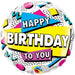 90'S Retro Birthday Party Plates - 18" Round Pack.