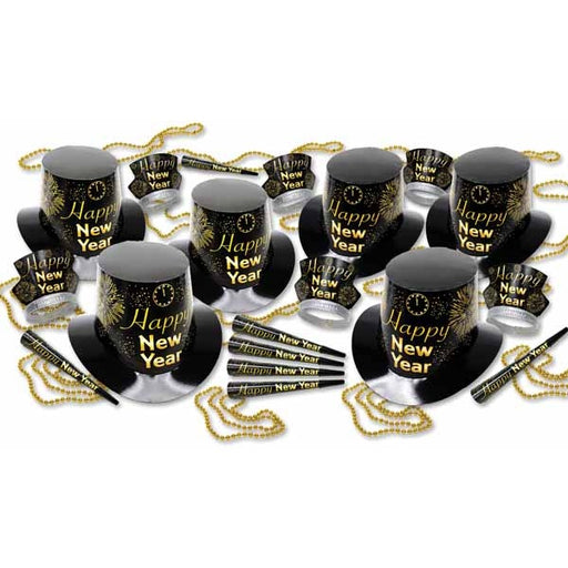 Gold Fireburst New Year's Eve Party Kit for 50