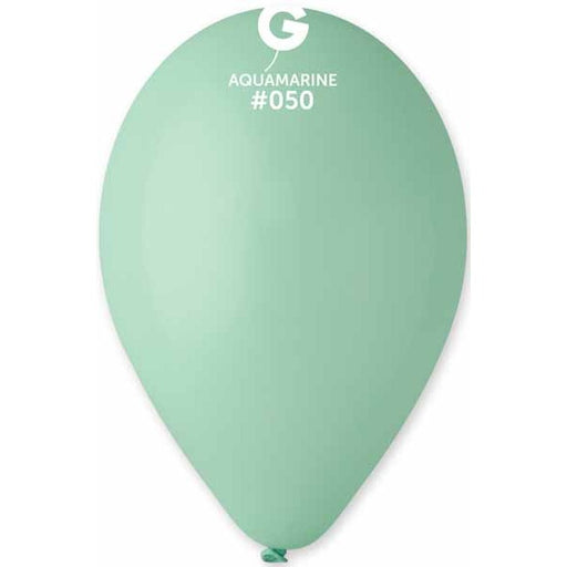 Gemar 12" Aquamarine #050 Latex Balloons, 50 Count