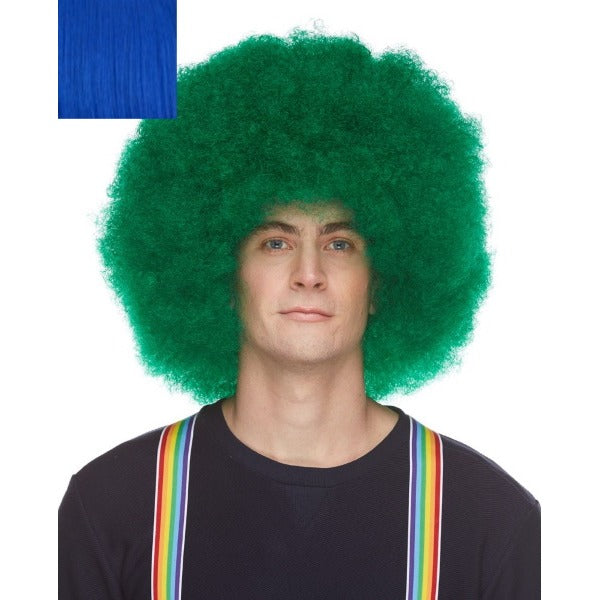 Dark Blue Afro Costume Wig