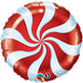 Red Candy Swirl 18-Inch Round Foil Balloon