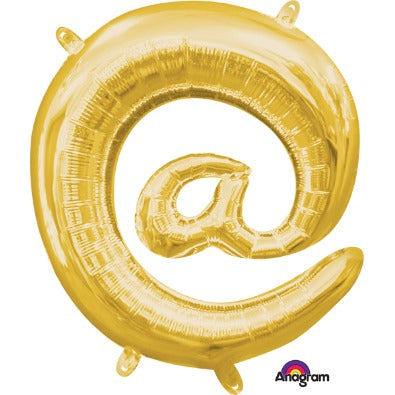 16-Inch Gold @ Symbol Air-Fill Foil Balloon