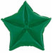 9" Emerald Green Quilted Star Foil Balloon