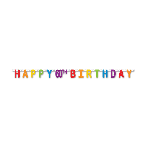 Happy 60th Birthday Streamer, 5 ft 6 in