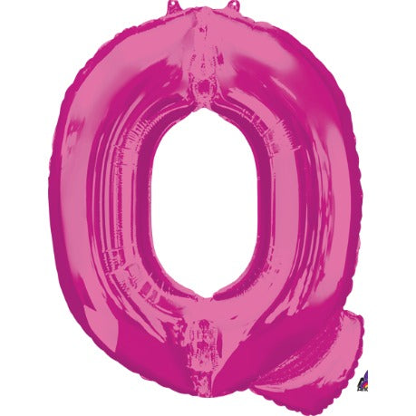 Pink Letter Q Balloon, 32 Inch