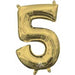 White Gold Number 5 Balloon, 16 Inch
