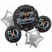Sparkling 50th Birthday Foil Balloon Bouquet