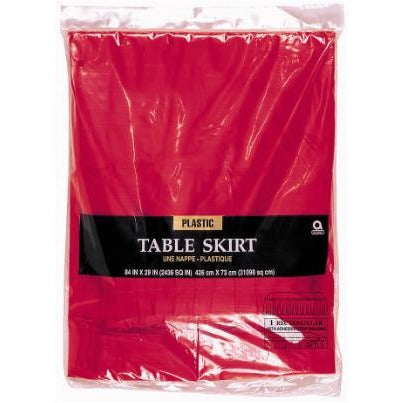 New Pink Plastic Table Skirt