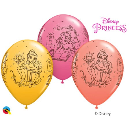 Princess Belle 11-Inch Printed Latex Balloons, 25 Count