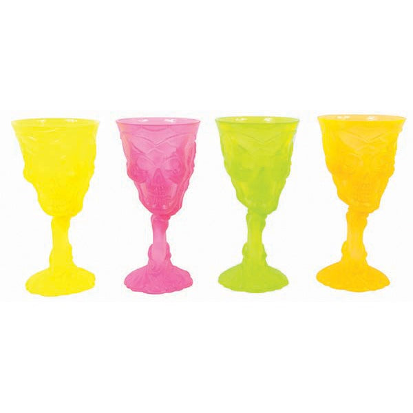 7-Inch Summerween Skull Goblet, Assorted Colors