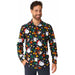 Suitmeister Men's Santa & Elves Christmas Shirt, Medium
