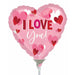 I Love You Playful Hearts 9-Inch Heart-Shaped Foil Balloon