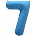 Decochamp 34" Neon Blue Number 7 Balloon