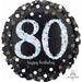 Sparkling 80th Birthday Holographic Foil Balloon, 18 Inch