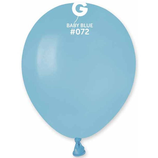 Gemar 5 Inch Baby Blue Latex Balloons, 100 Count