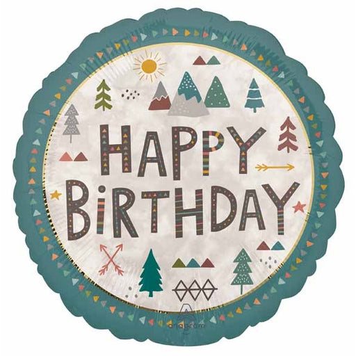 Wilderness Birthday 28-Inch Jumbo Round Foil Balloon