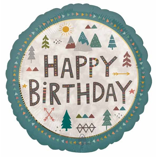 Wilderness Birthday 28-Inch Jumbo Round Foil Balloon