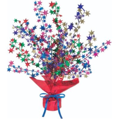 15-Inch Multicolor Star Gleam 'N Burst Centerpiece