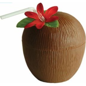Plastic Coconut Cup for Luau Parties