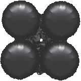 24 Inch Metallic Black MagicArch Large Foil Balloon Module