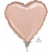 Rose Gold Heart Foil Balloon, 9 Inch
