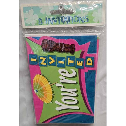 Tiki Lounge Folded Invitations, 8 Count