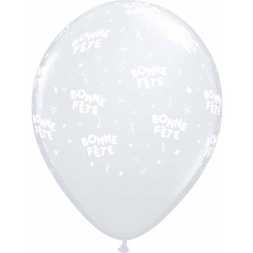 BONNE FETE ALL OVER 12" 50/BAG CLEAR