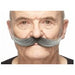 MOUSTACHE BLACK/GREY 20 CM X 7 CM