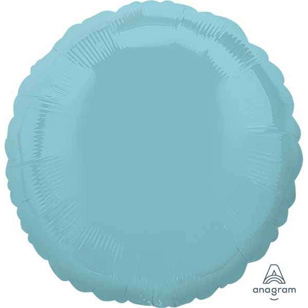18 Inch Iridescent Pearl Light Blue Round Foil Balloon