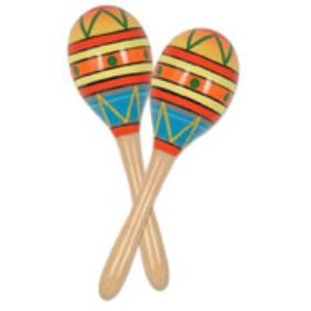 8" FIESTA FUN PARTY MARACAS 2/PKG