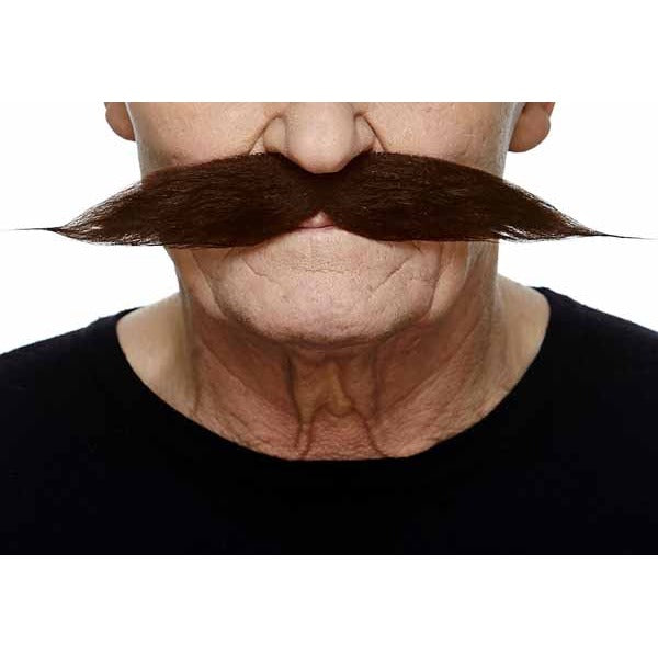 Dark Brown Costume Moustache, 25 cm
