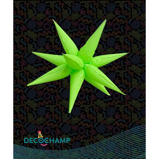 DecoChamp 40" Neon Green Starburst Foil Balloon