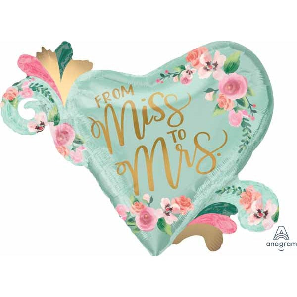 Mint to Be Heart Satin Foil Balloon, 32 Inch