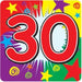 30 NUMBER COASTERS 8/PKG 3.5"