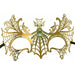 Rose Gold Metal Spider Masquerade Mask with Clear Gems