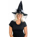 Bling Witch Hat with Feather and Pearl Accents