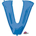 32-Inch Blue Letter V Balloon