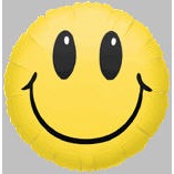 Smiley Face 4-Inch Mini Round Foil Balloon