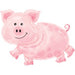 35 Inch Pink Pig Shaped Foil Balloon