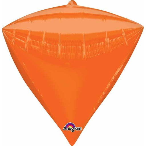Orange Diamondz Foil Balloon, 15 x 17 in